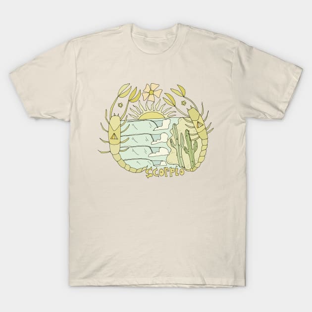 scorpio surfy zodiac // retro surf art by surfy birdy T-Shirt by surfybirdy